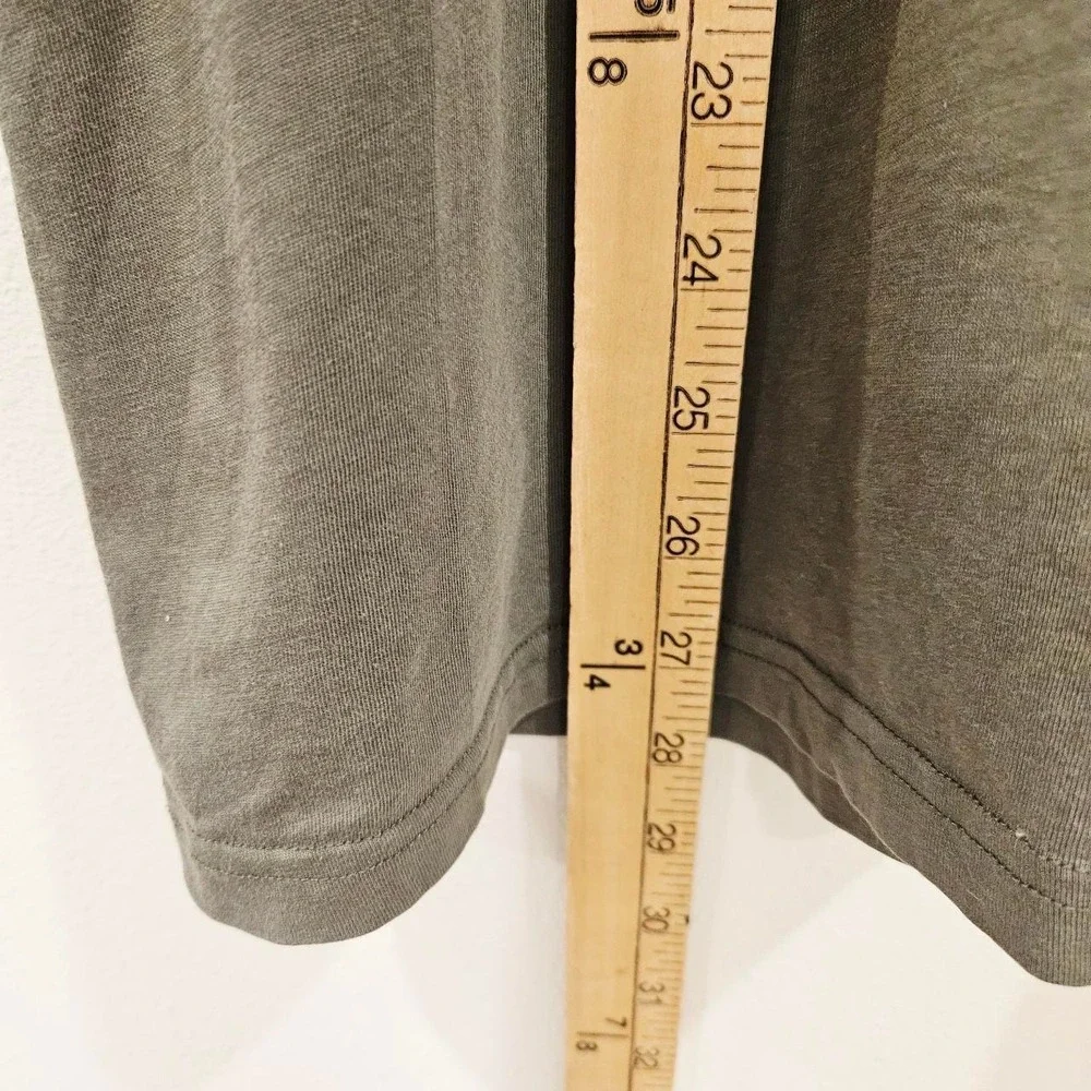 Won Hundred Staff Boxy T Shirt Logo On Collar  GreenCotton Boxy Fit Unisex M/L